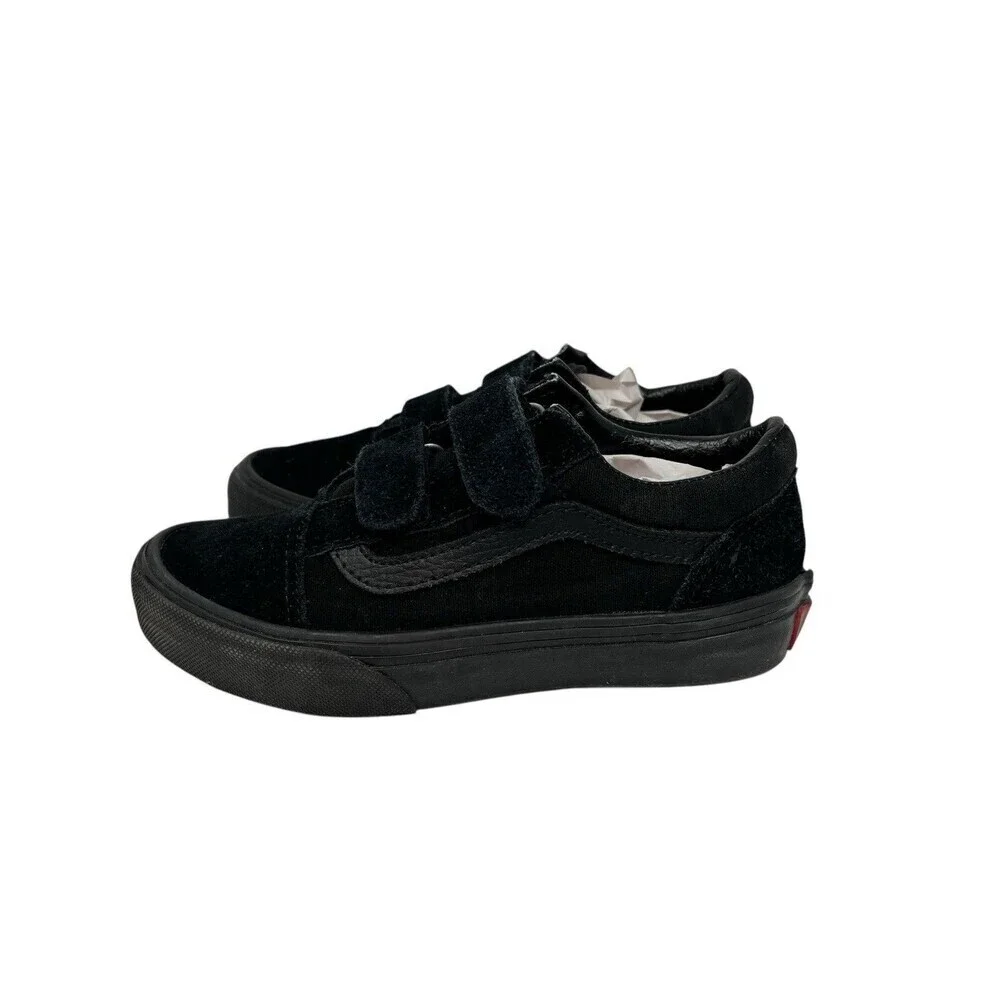VANS SK8 HI Old Skool V Sneaker Size 1.5 Youth Kids All Black